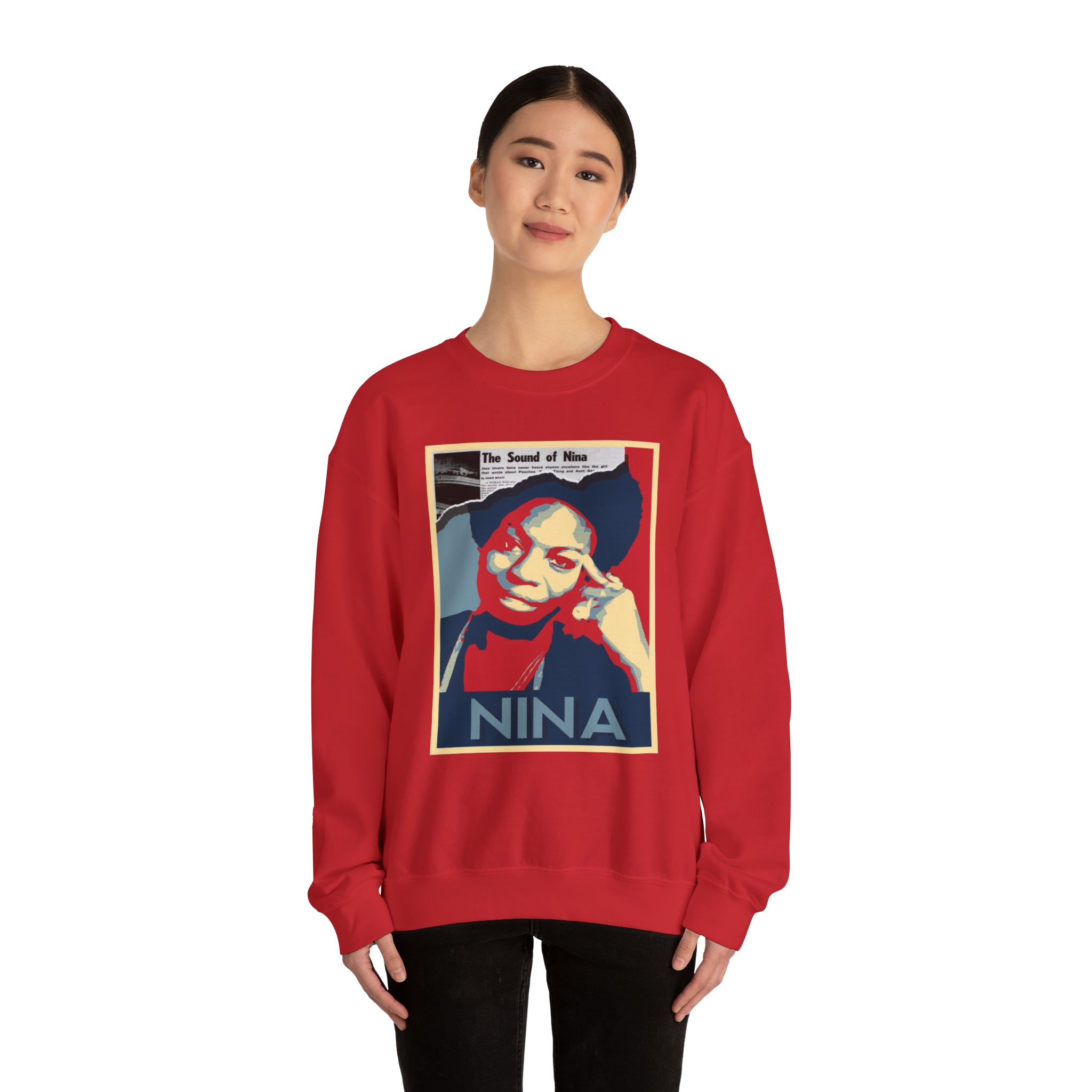 Nina Simone Tribute-Crewneck Sweatshirt