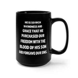 FORGIVEN- Black Mug 15oz