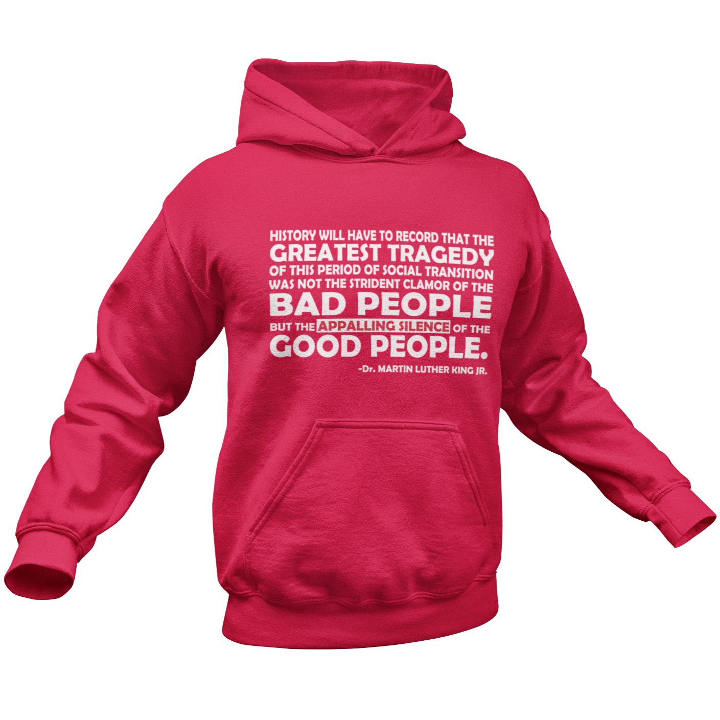 MLK GREATEST TRAGEDY- Unisex Hooded Sweatshirt