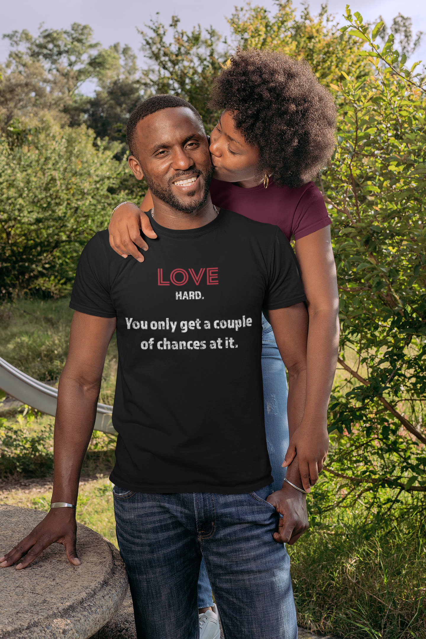 Love Hard -Unisex Jersey Short Sleeve Tee